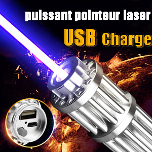 Charge USB laser bleu 3000mw